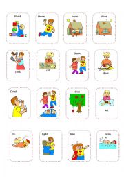 English Worksheet: action words dictionary