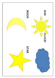 English Worksheet: sky and time of day