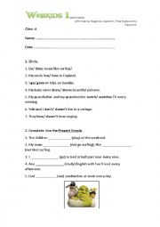 English Worksheet: present simple 