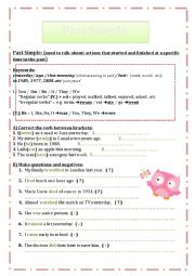 English Worksheet: Past Simple Tense