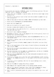 English worksheet: Numb3rs - Pilot episode