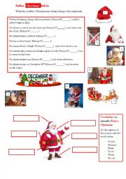 English Worksheet: Father Christmas habits