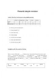 Present simple revision