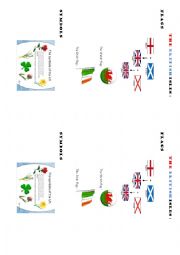 English Worksheet: The British isles flags & symbols