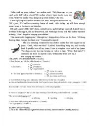 English Worksheet: End-term test N1 for 9th form Tunisian students