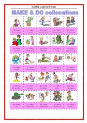 English Worksheet: Vocabulary Revision 8 - make and do 