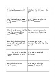 In At On To prepositions revision cards (speaking)