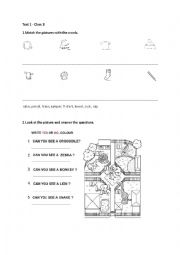 English Worksheet: Happy House 2 Unit1 Test