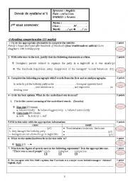 English Worksheet: test