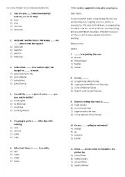 English Worksheet: Revision test