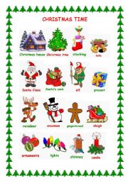 English Worksheet: Christmas time