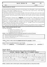 English Worksheet: 9th form test 2 tunisian pupils