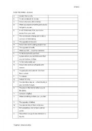 English Worksheet: Pass the Word B1 level