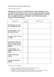 English Worksheet: A Goat for My Birthday