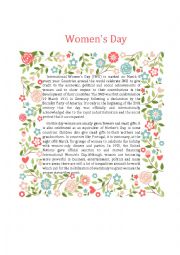 English Worksheet: Womens Day