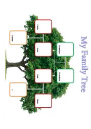 English Worksheet: My Family Tree