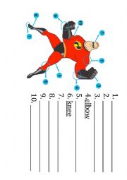 English Worksheet: Body Parts