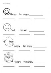 English Worksheet: 4BASIC EMOTIONS