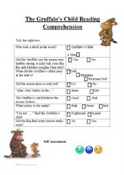 The Gruffalos Child Reading Comprehension