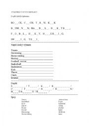 English Worksheet: YLE STARTERS vocabulary homework