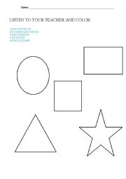 English Worksheet: Shapes