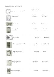 English Worksheet: FURNITURE HOUSE