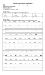 English Worksheet: Test on the IPA (International Phonetic Alphabet)