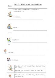 English Worksheet: Jobs at the hospital