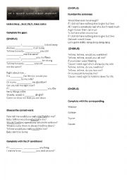 English Worksheet: Locked Away Song Activity