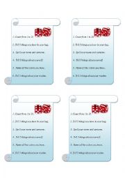 English Worksheet: Roll the dice and answer
