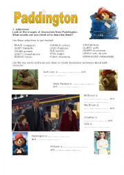 English Worksheet: Paddington pt 1