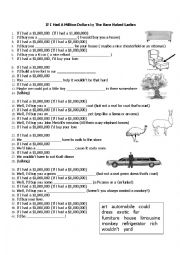 English Worksheet: If I had a million dollars, Bare Naked Ladies - listening - cloze activity 