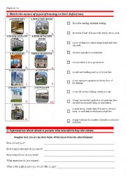 English Worksheet: Home and houses