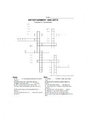 CROSSWORD PUZZLE- ENTERTAINMENT AND ARTS