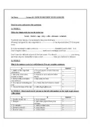 English Worksheet: lesson 16 HOW TO REVIEW YOUR LESSONS