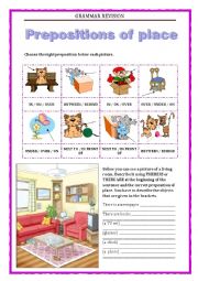 GRAMMAR REVISION 5 - PREPOSITIONS OF PLACE THERE IS THERE ARE