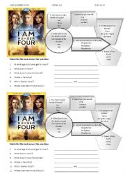 English Worksheet: I am Number four Movie Listening