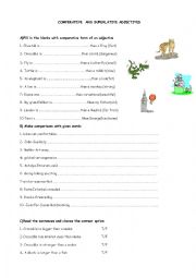 English Worksheet: comperative and superlative adjectives