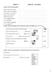 English Worksheet: Alys friend