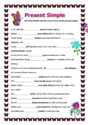 English Worksheet: Present Simple