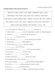 English Worksheet: Vocabulary Practice