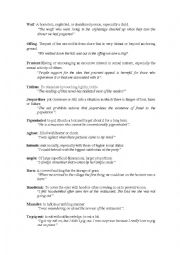English Worksheet: Vocabualry