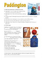 English Worksheet: Paddington pt4