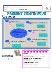 English Worksheet: present continuous 