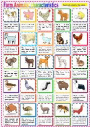 Farm Animals Characteristics.