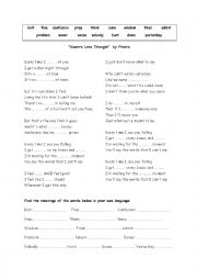 Bizarre Love Triangle Song Lyrics by Frente-Listening Activity