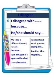 English Worksheet: Giving your opinion:  I disagree