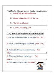 English Worksheet: past simple