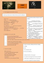 English Worksheet: Hello (by Adele) song worksheet