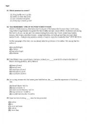 English Worksheet: Multichoice test